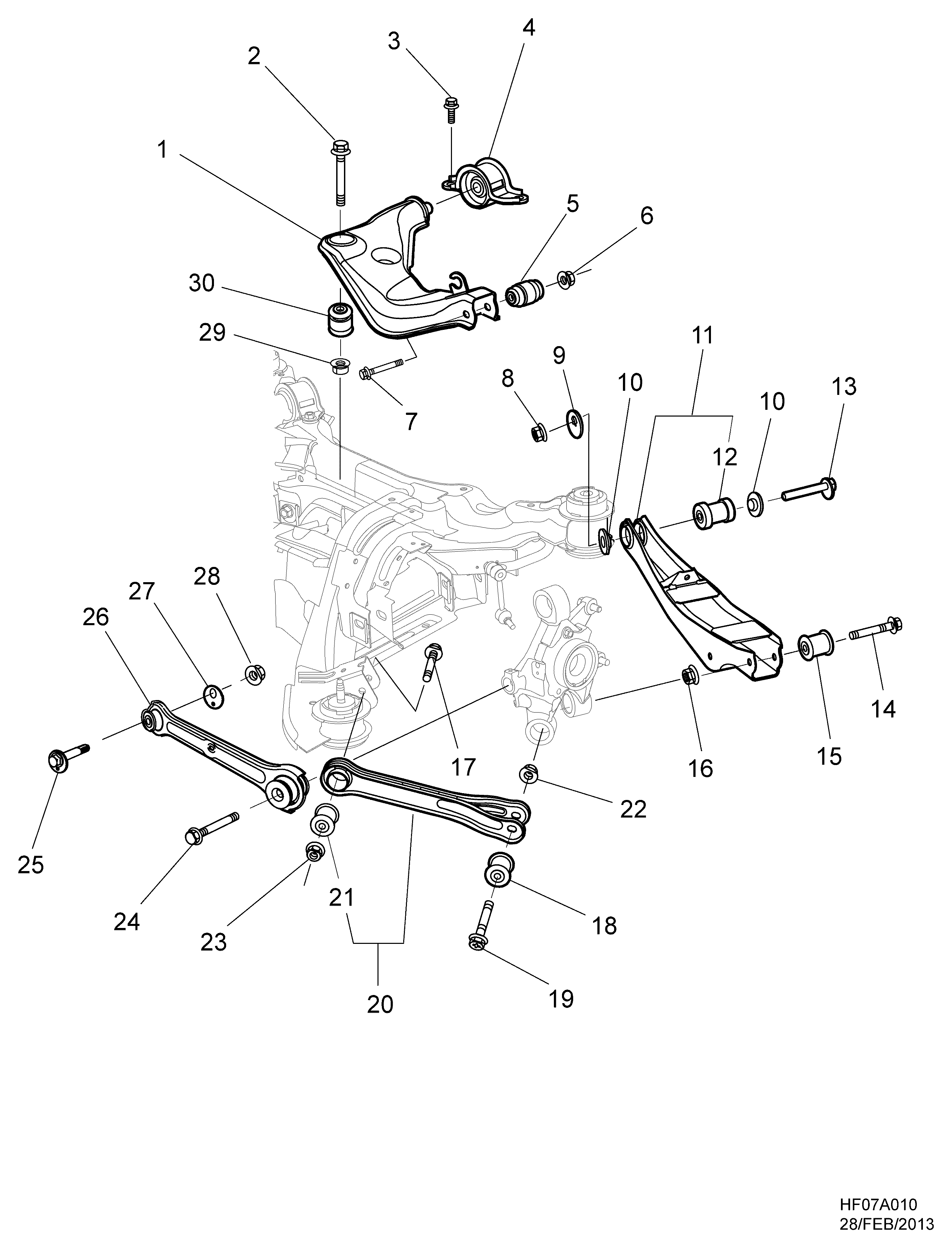 ARM,RR SUSP UPR CONT - LH, Position: L