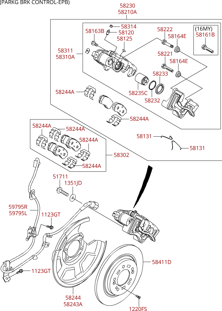 REAR BRAKE PAD KIT