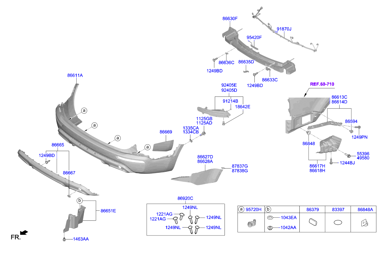 PIECE-RR BUMPER SIDE,RH