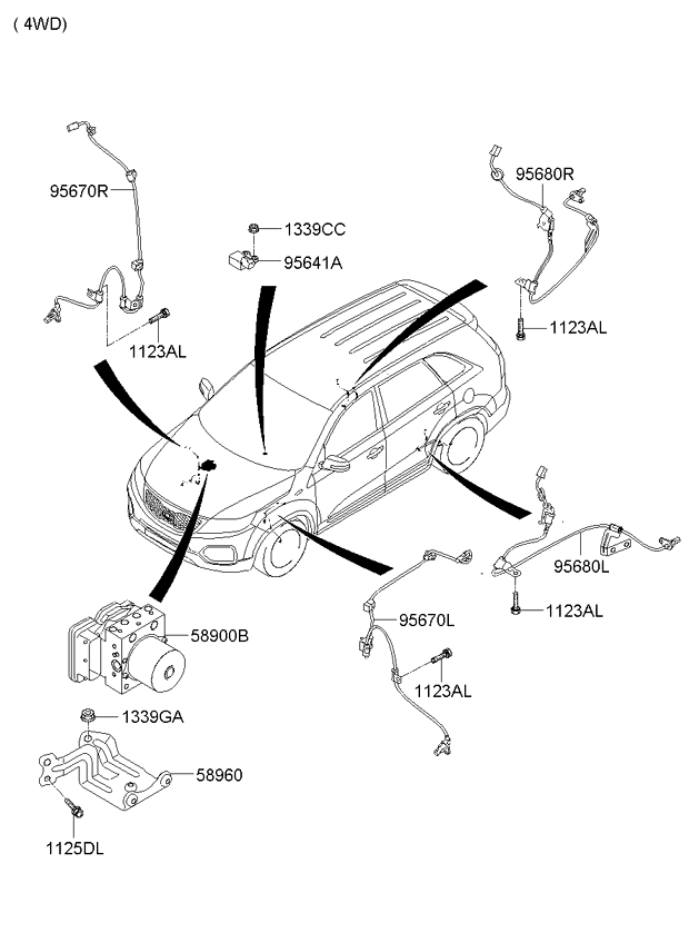 RH FRONT WHEEL SPEED SENSOR