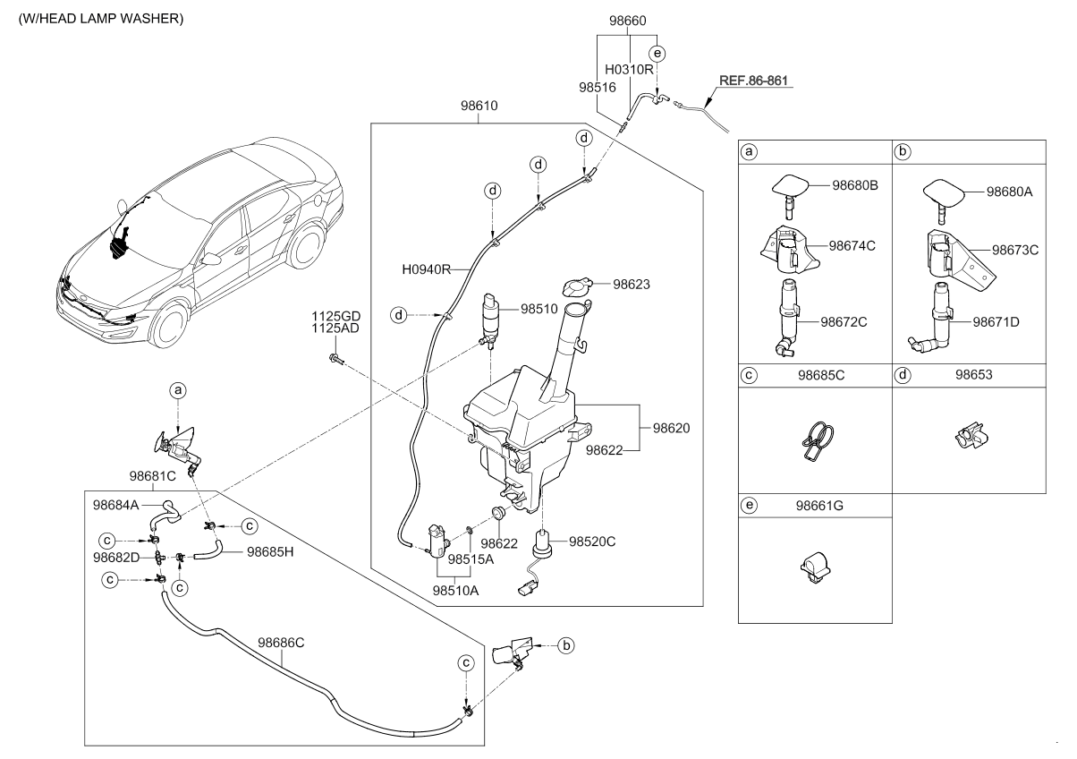 COVER ASSY-H/LAMP WASHER,LH