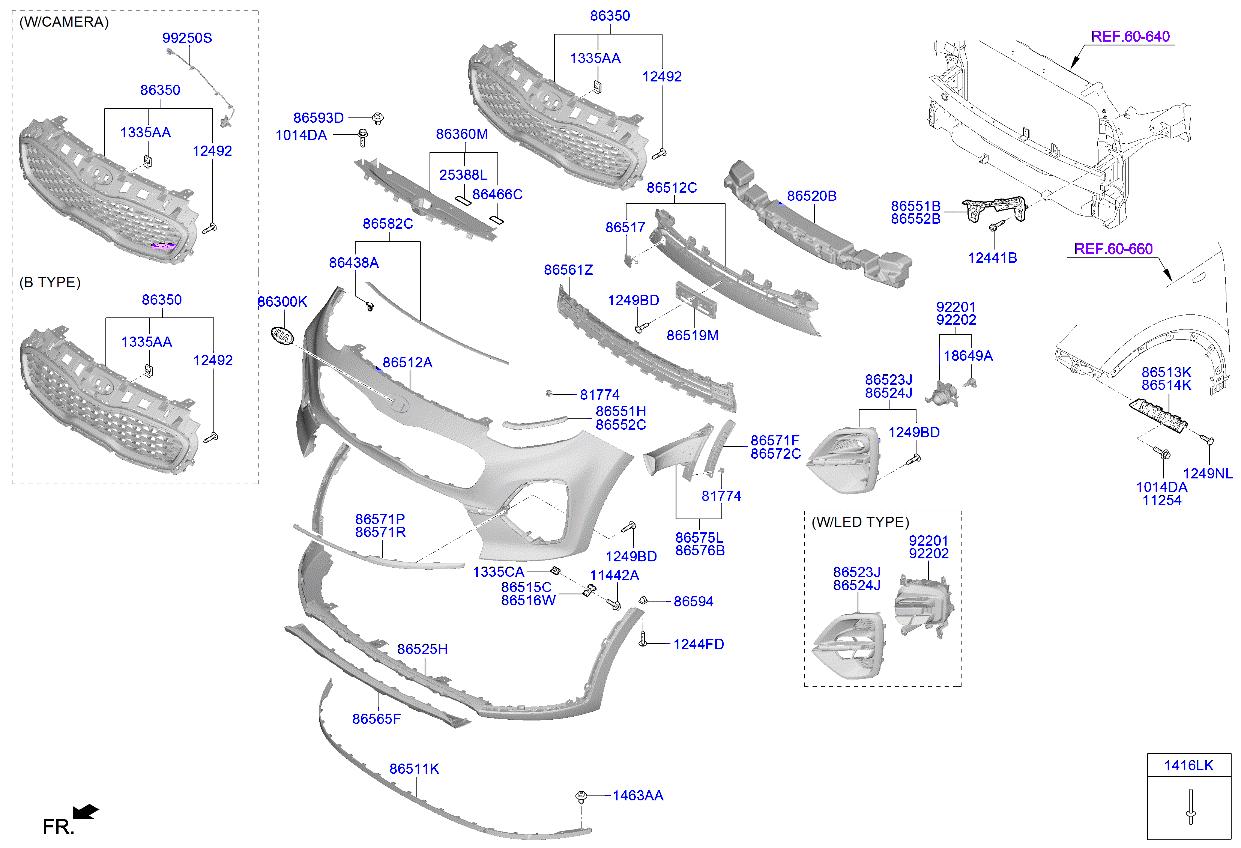 MOULDING-FRONT BUMPER,RH