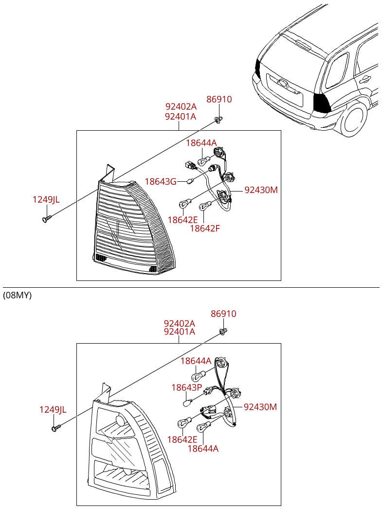 LAMP ASSY-REAR COMBINATION,LH