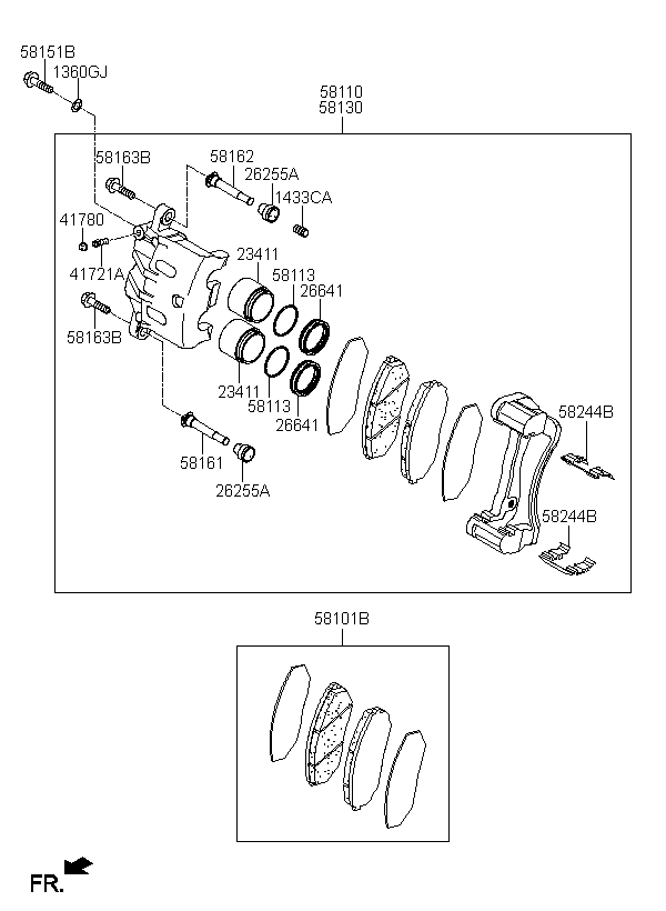 فحمات فرامل امامي,قماش امامي