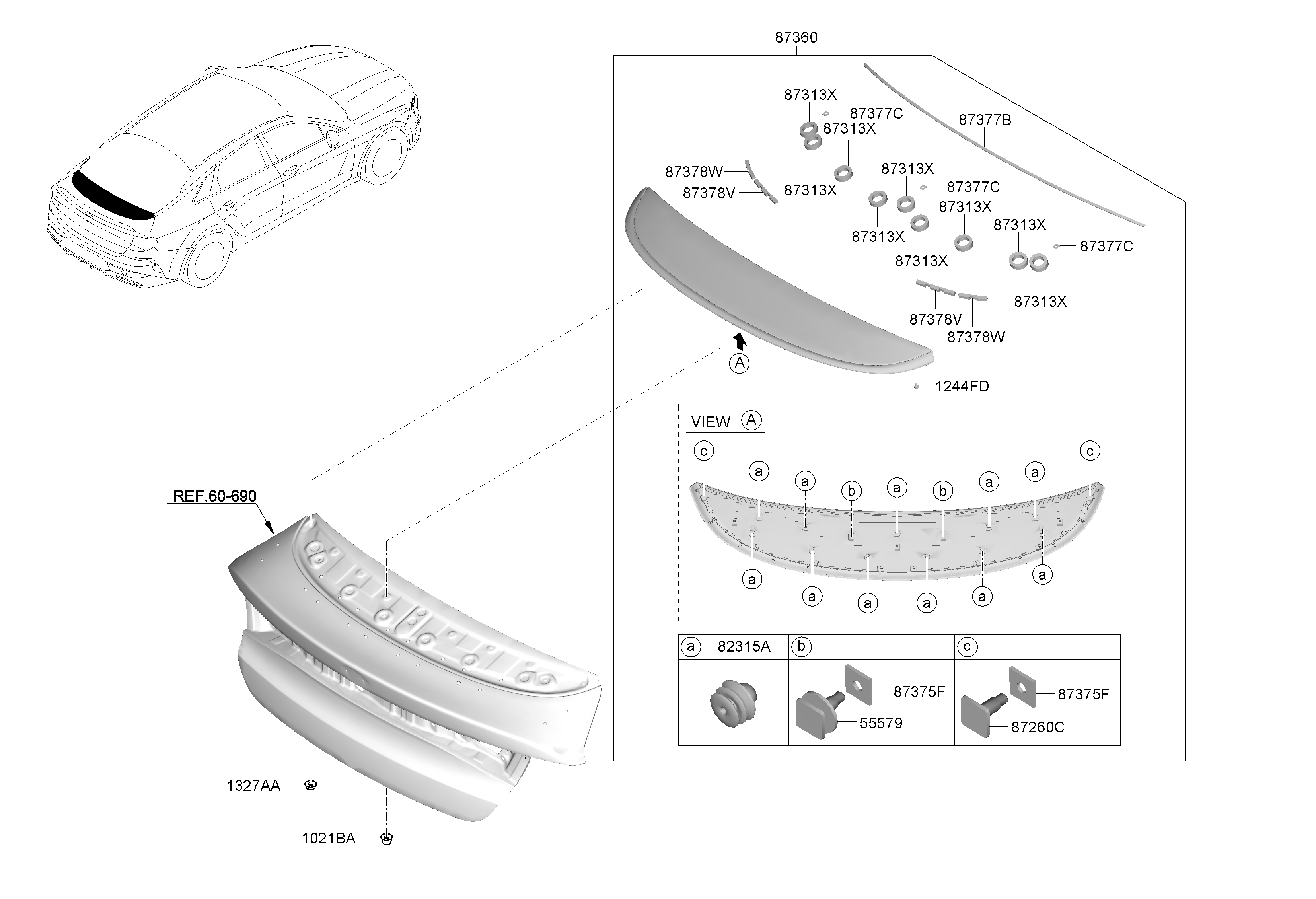 GARNISH ASSY-TRUNK LID
