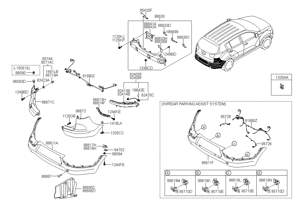 LENS & HSG-RR COMB I/S LAMP,LH
