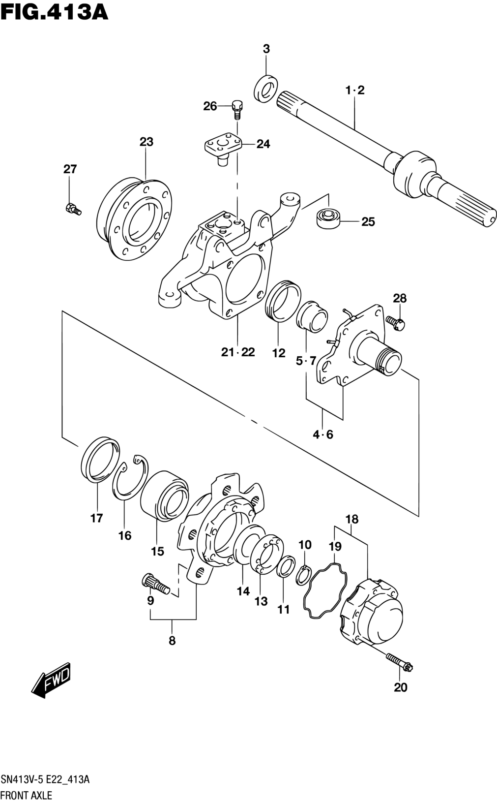 HUB SET, FRONT WHEEL