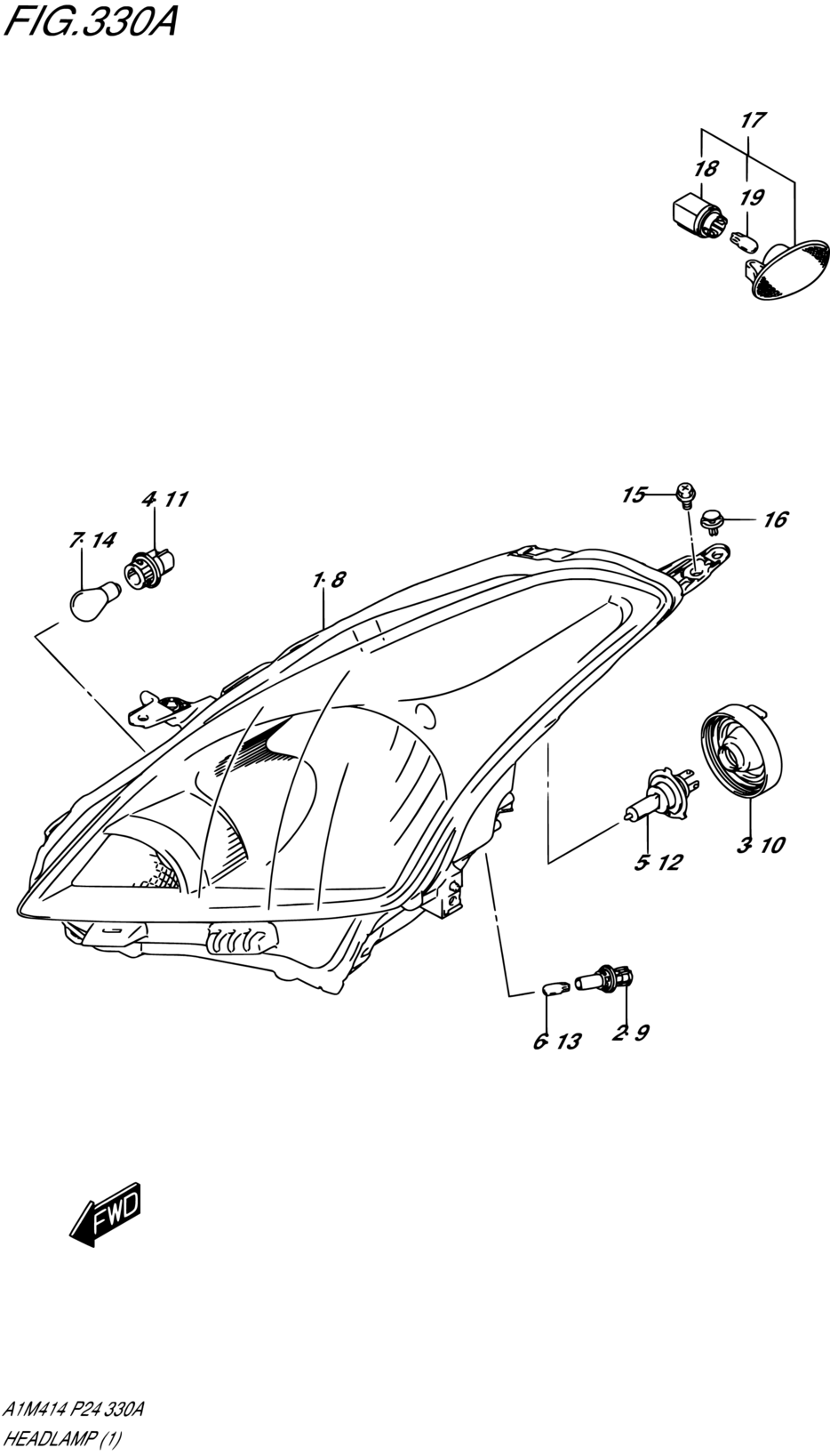 UNIT, HEADLAMP LH