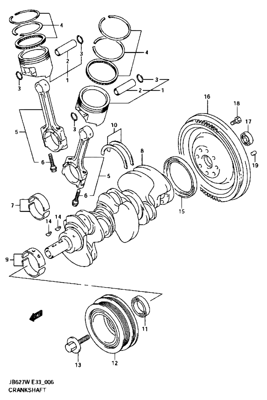 BEARING SET,CRNNKSHAFT