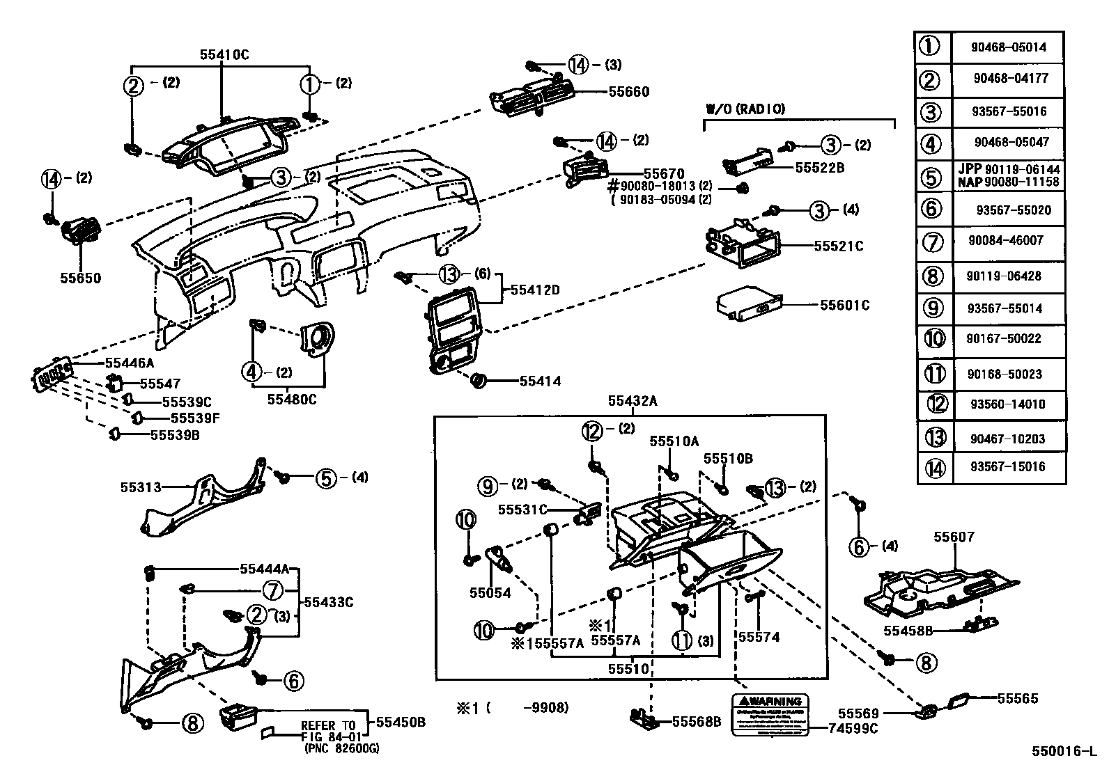 REGISTER ASSY, INSTRUMENT PANEL, NO.2