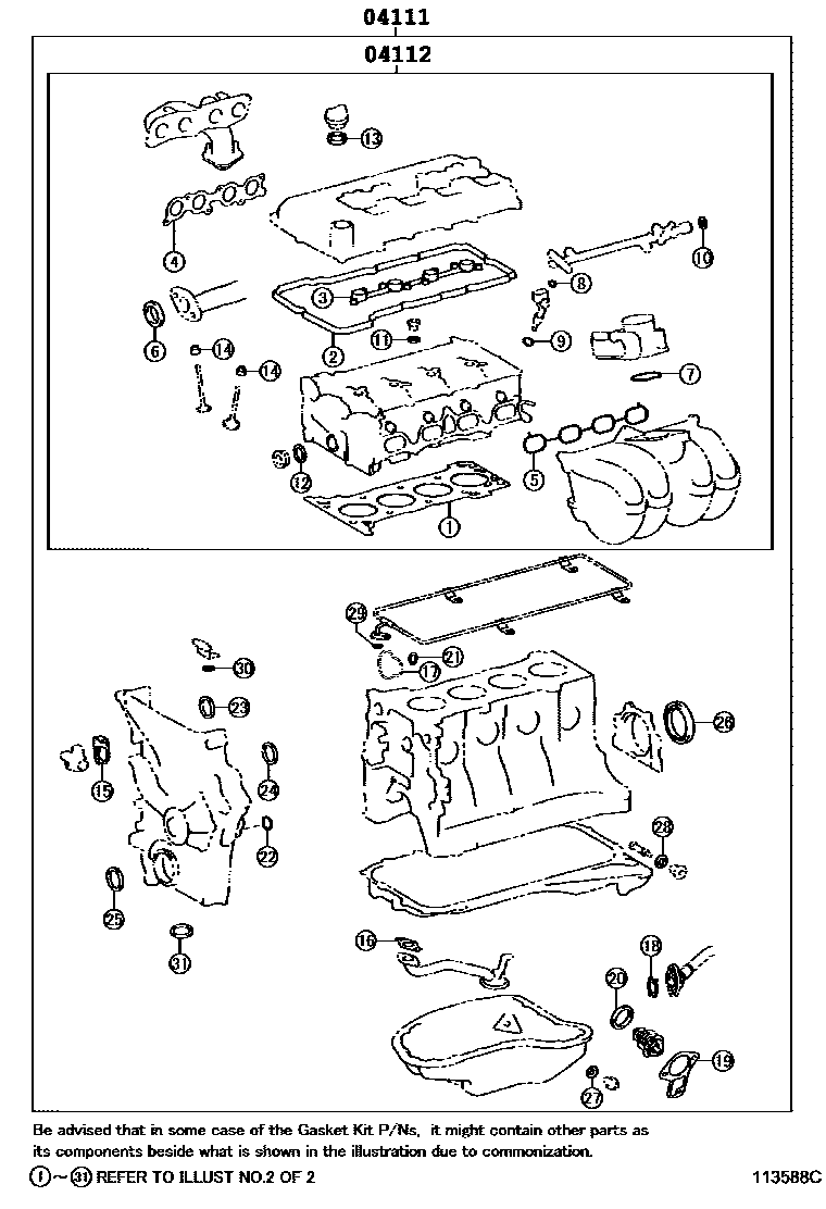 GASKET KIT, ENGINE OVERHAUL