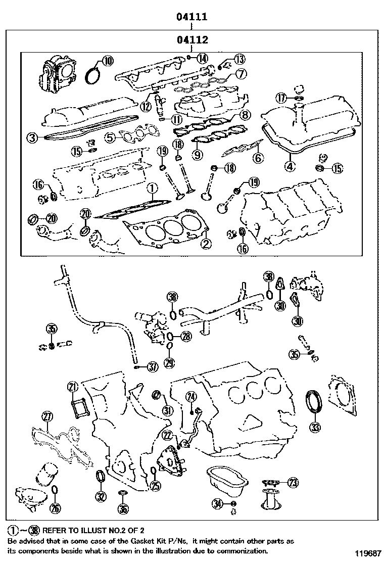 GASKET KIT, ENGINE OVERHAUL