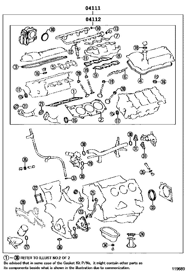 GASKET KIT, ENGINE OVERHAUL
