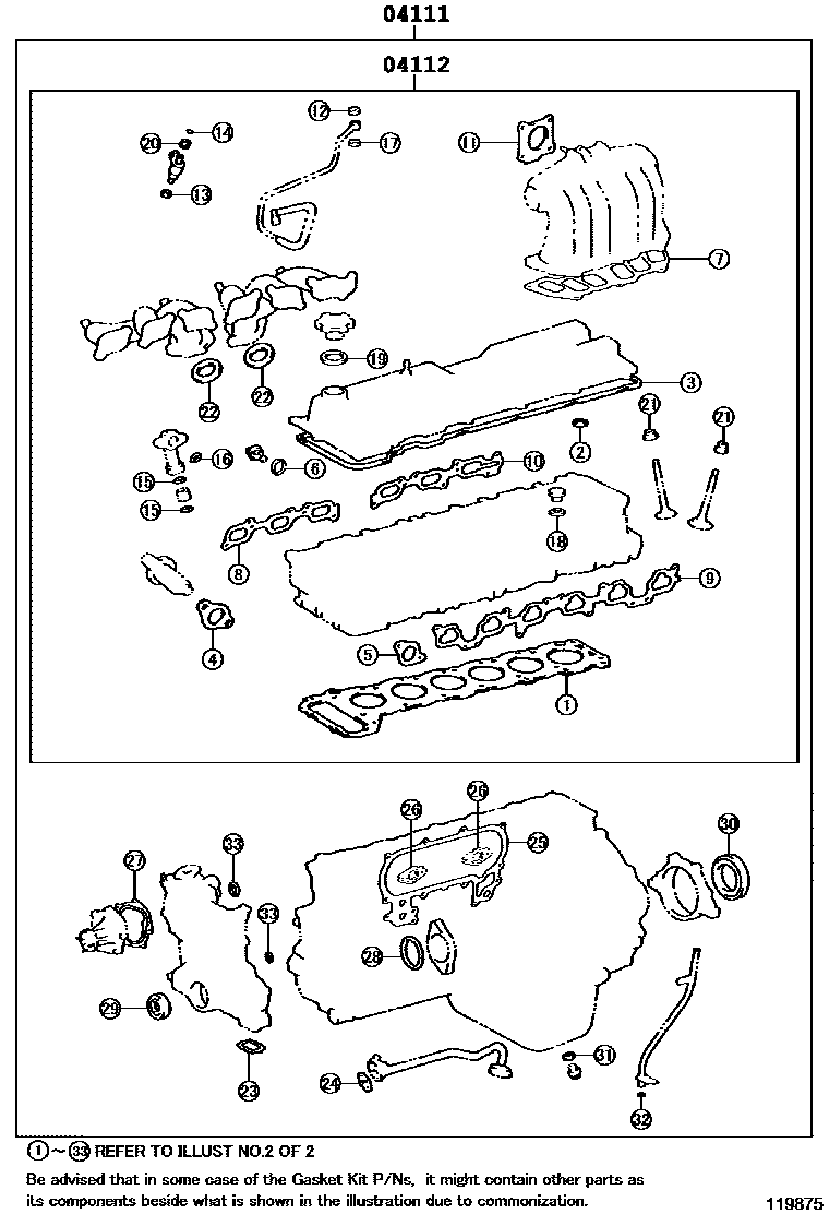 GASKET KIT, ENGINE OVERHAUL