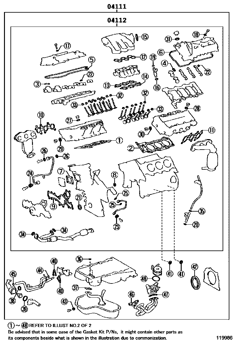 GASKET KIT, ENGINE OVERHAUL