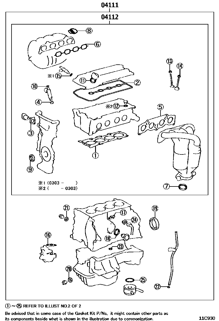 GASKET KIT, ENGINE OVERHAUL