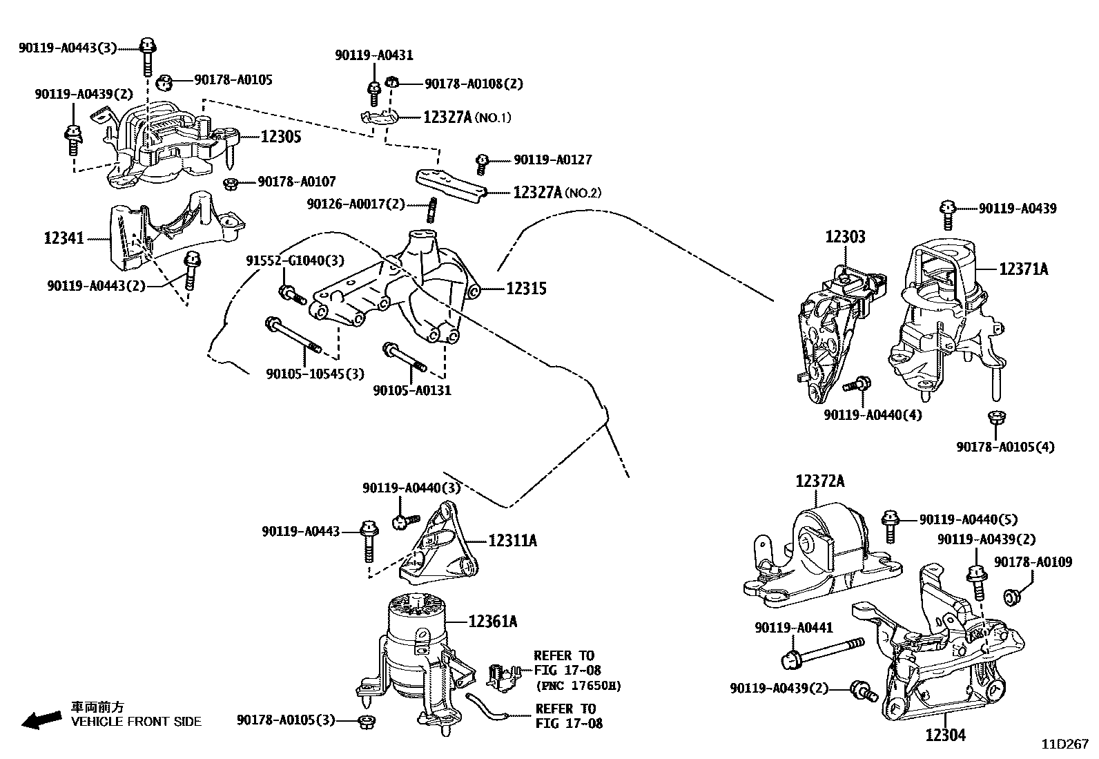 INSULATOR SUB-ASSY, ENGINE MOUNTING, RH