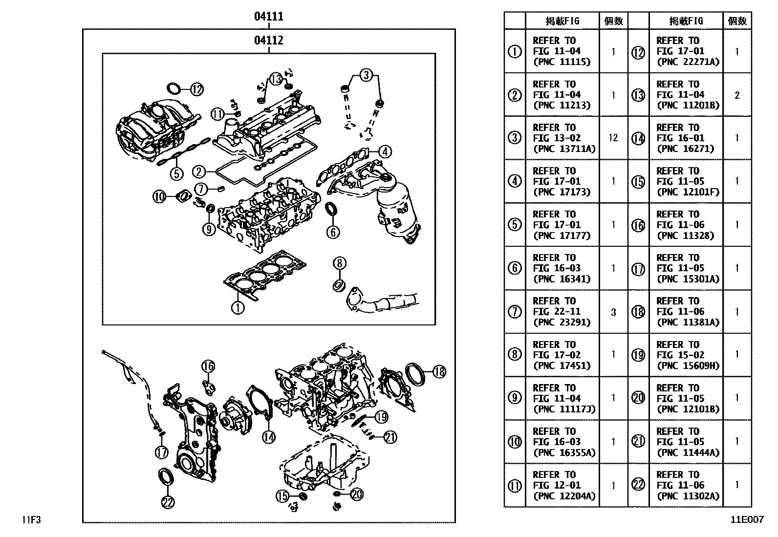 GASKET KIT, ENGINE OVERHAUL