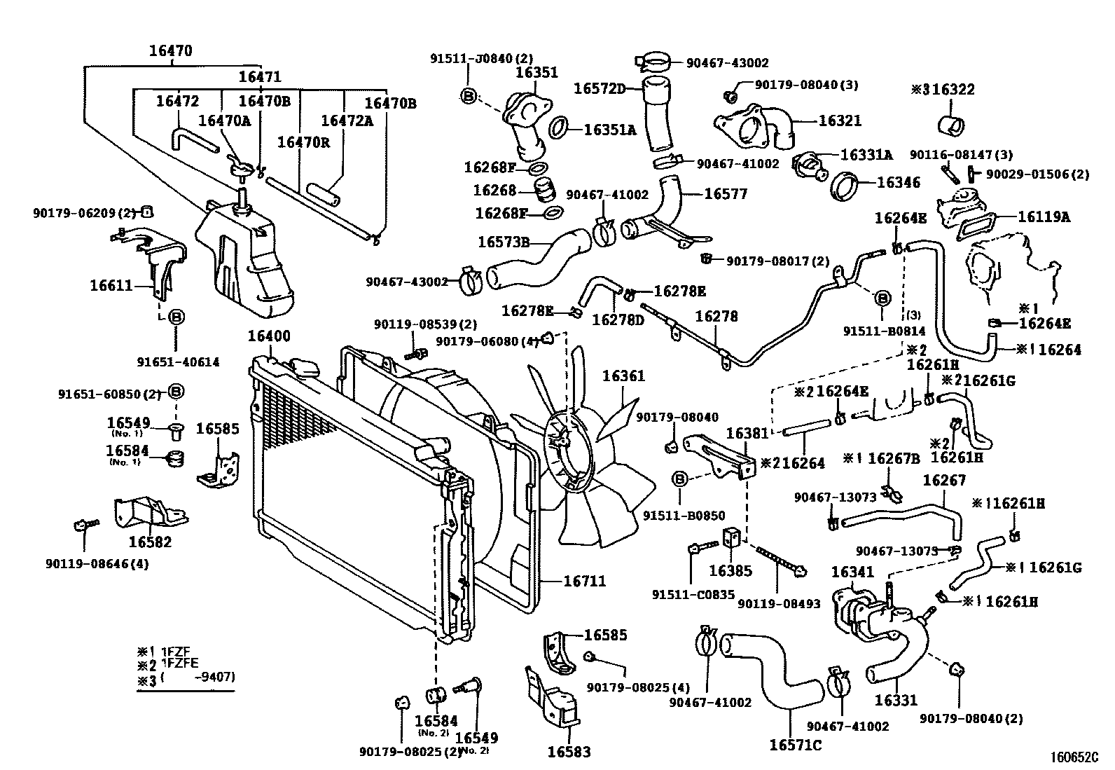 BRACKET, RADIATOR, NO.1