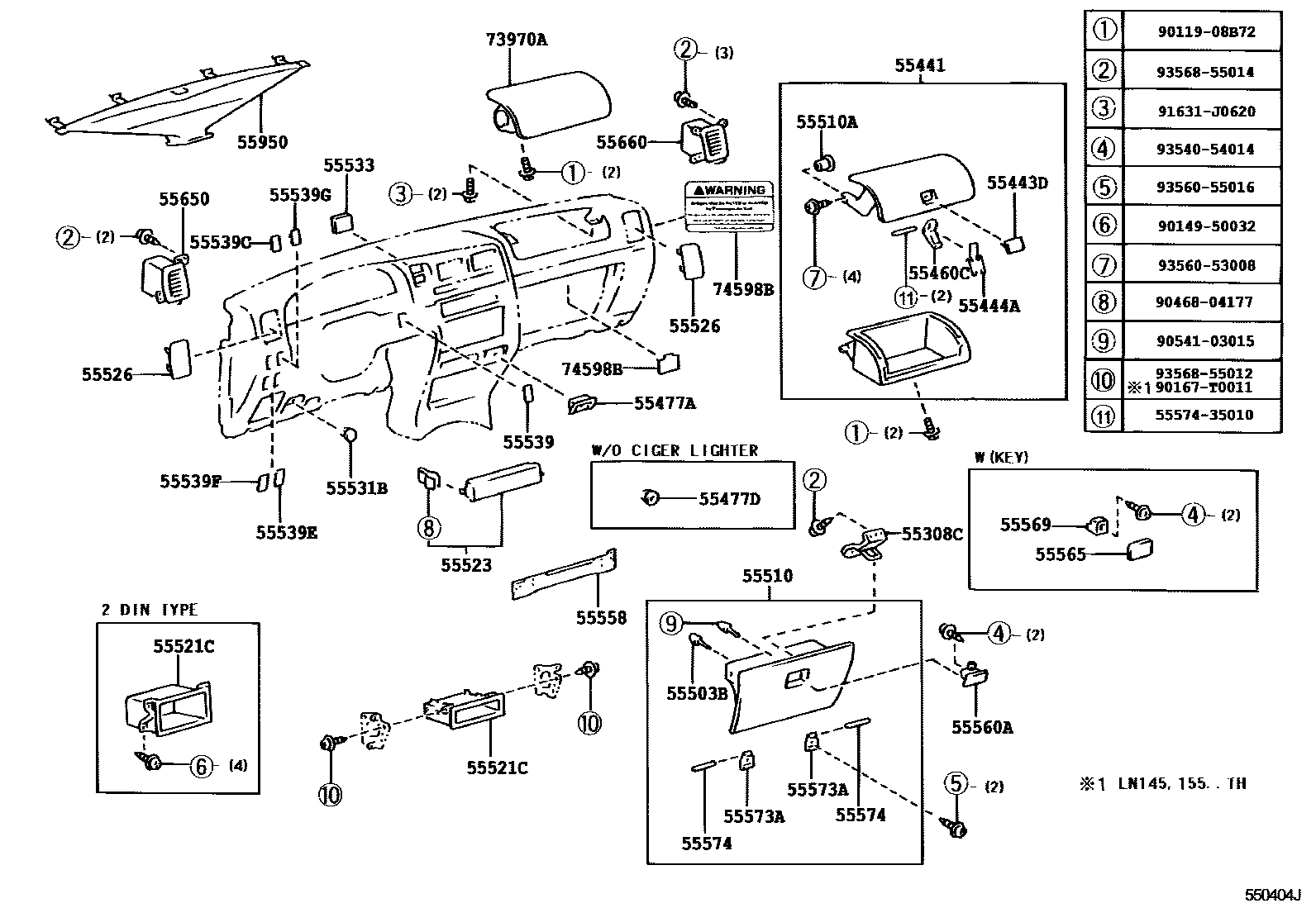 REGISTER ASSY, INSTRUMENT PANEL, NO.2
