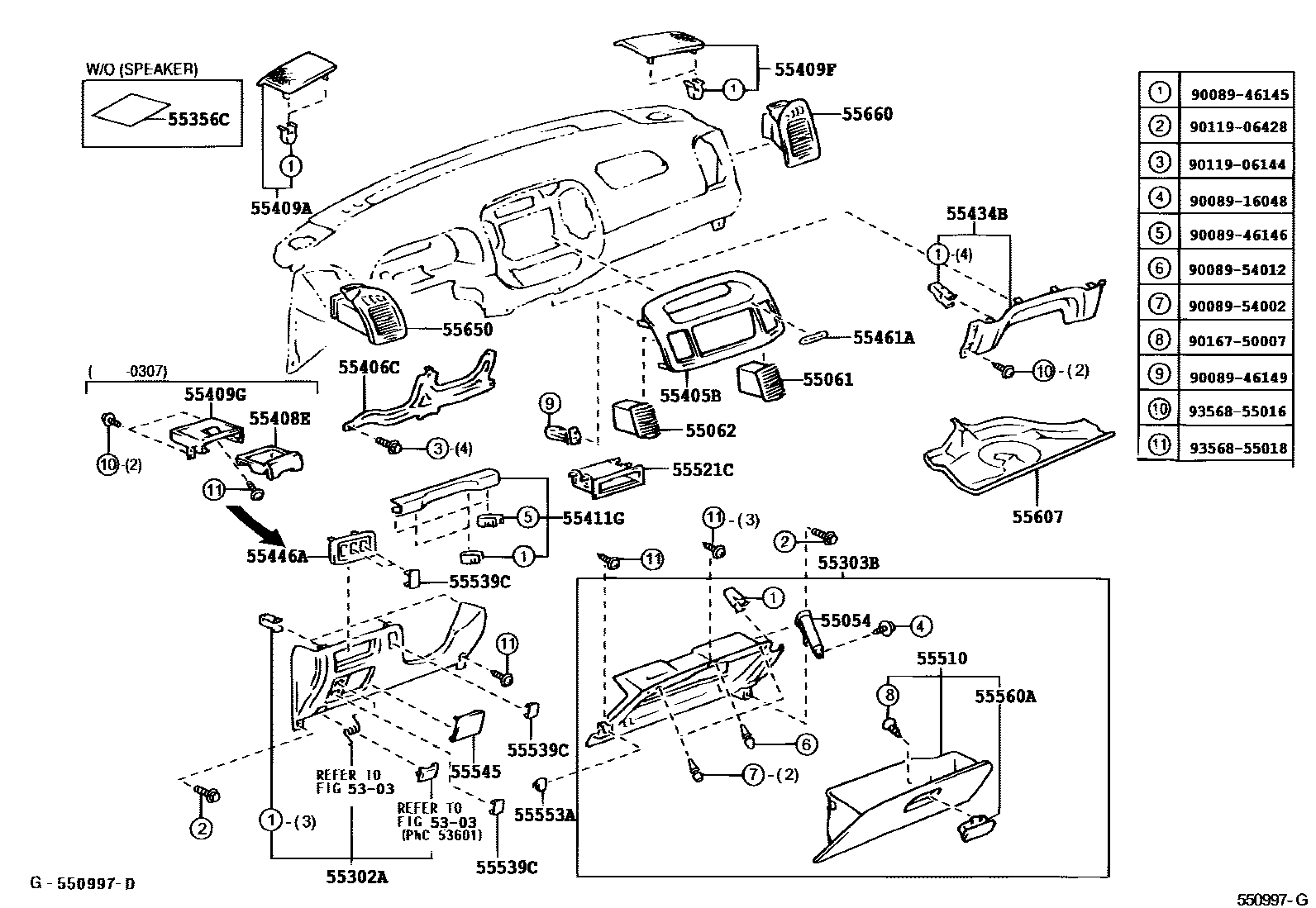 REGISTER ASSY, INSTRUMENT PANEL, NO.2