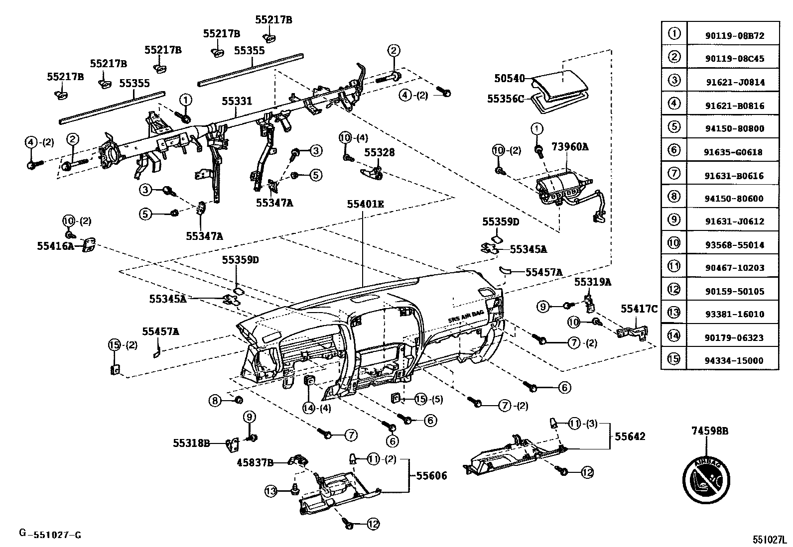 COVER SUB-ASSY, INSTRUMENT PANEL UNDER, NO.1
