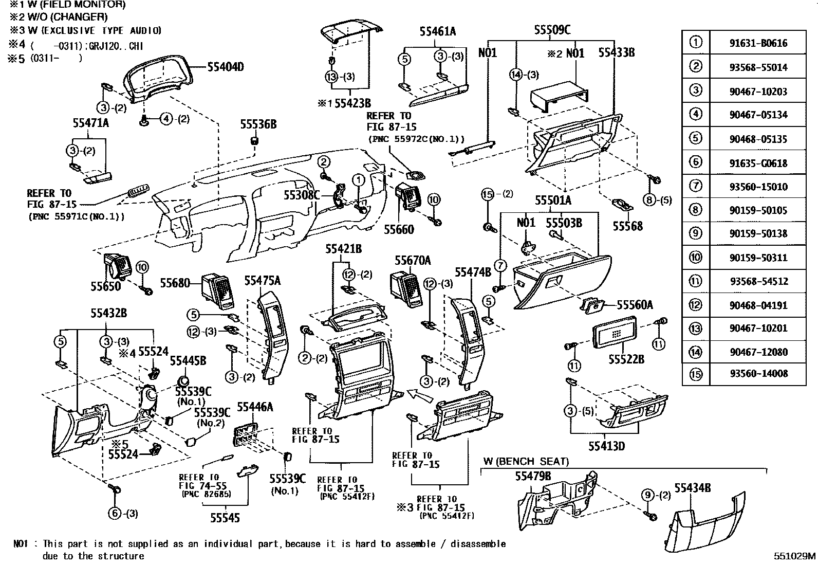 REGISTER ASSY, INSTRUMENT PANEL, CENTER