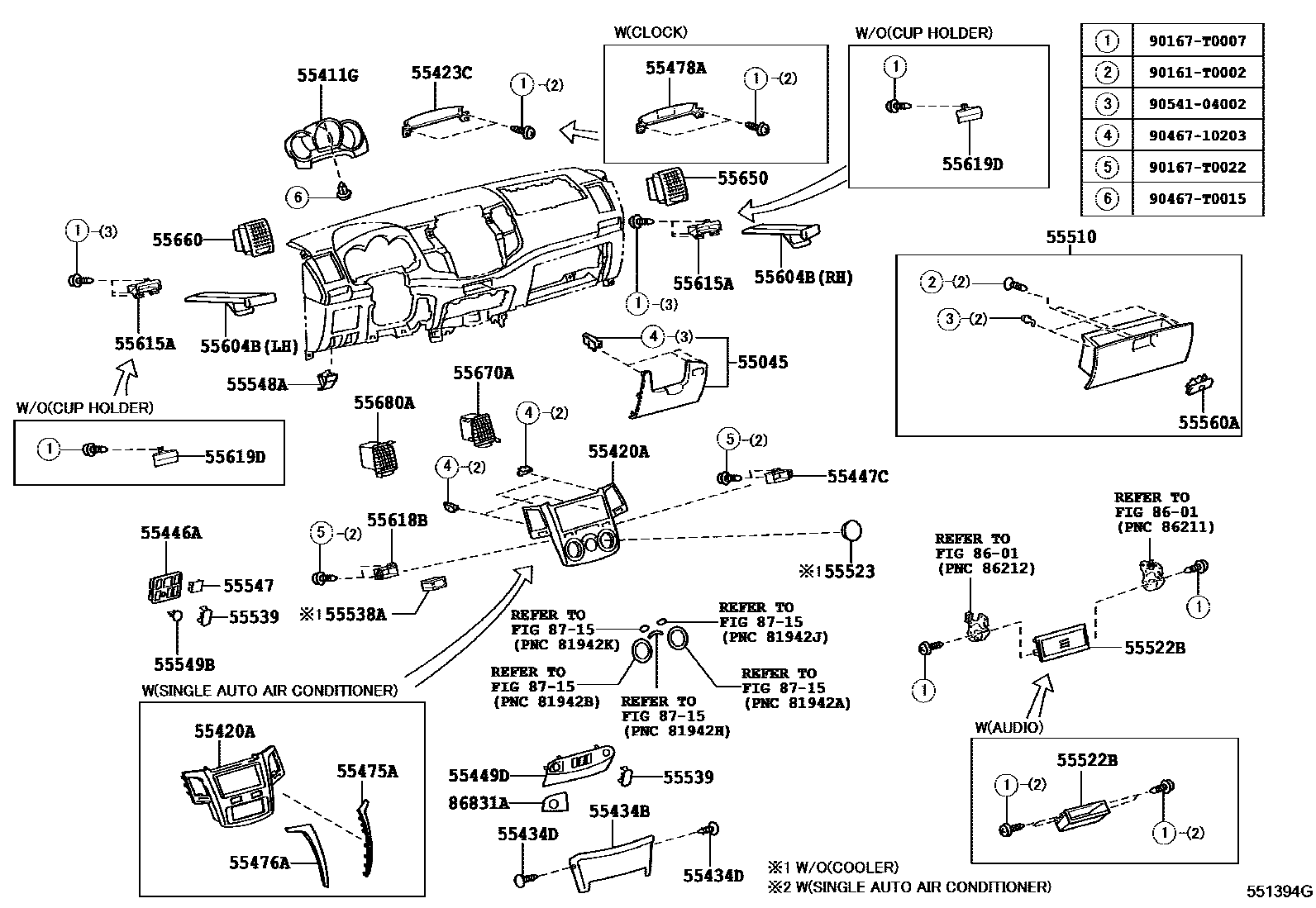 REGISTER ASSY, INSTRUMENT PANEL, NO.2