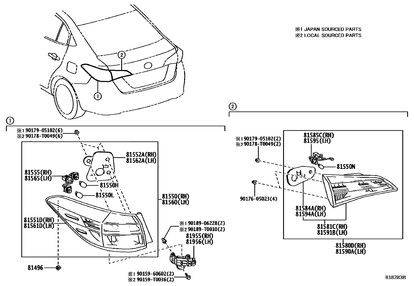 LAMP ASSY, REAR, RH