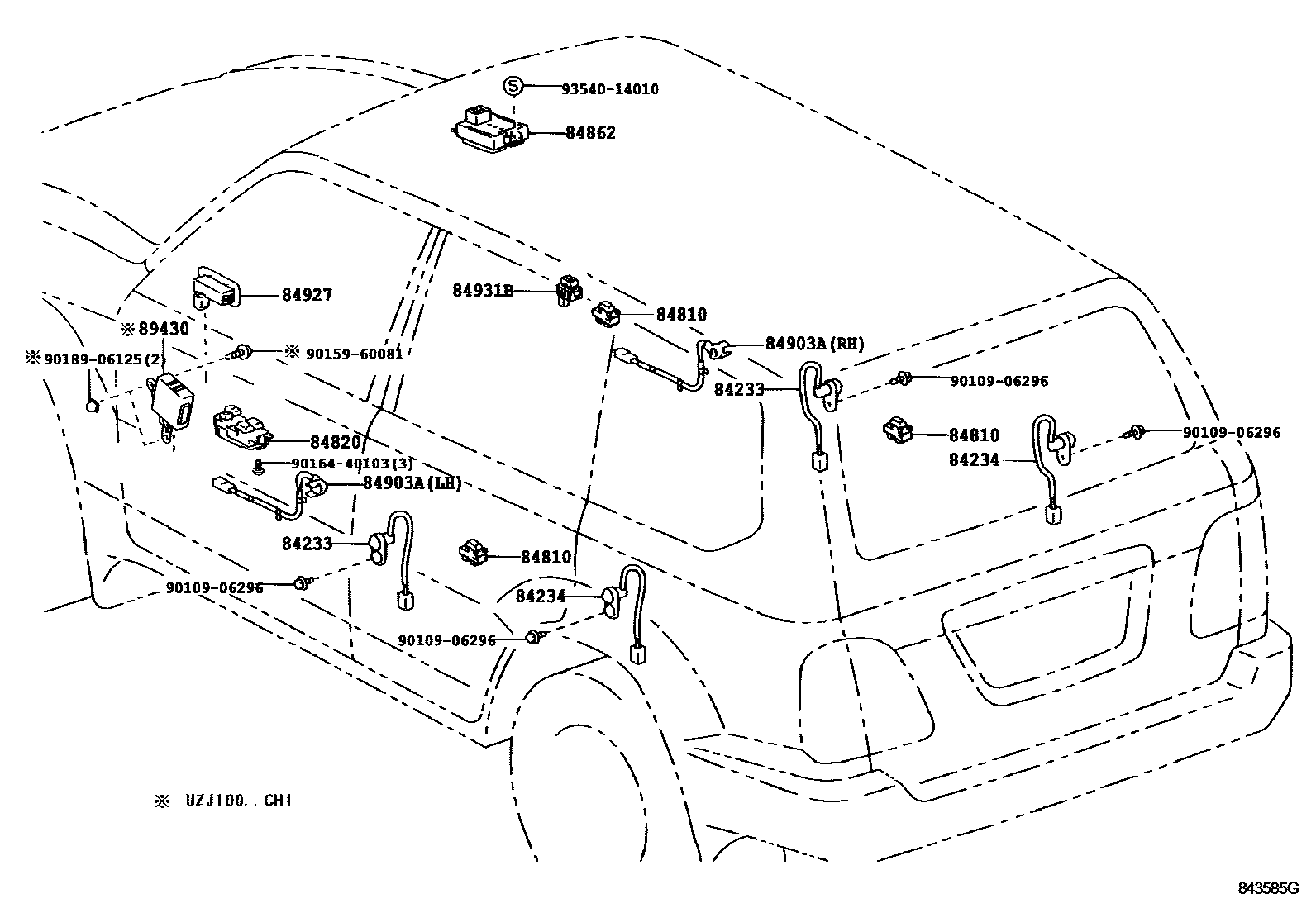 SWITCH, SLIDE ROOF MOTOR