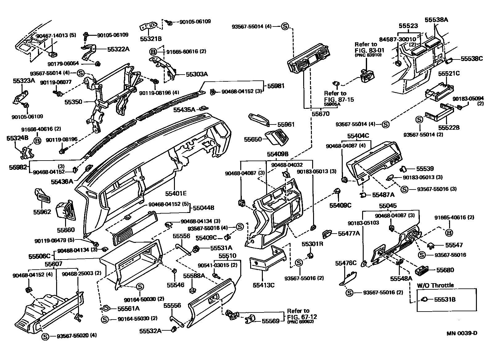 REGISTER ASSY, INSTRUMENT PANEL, NO.1