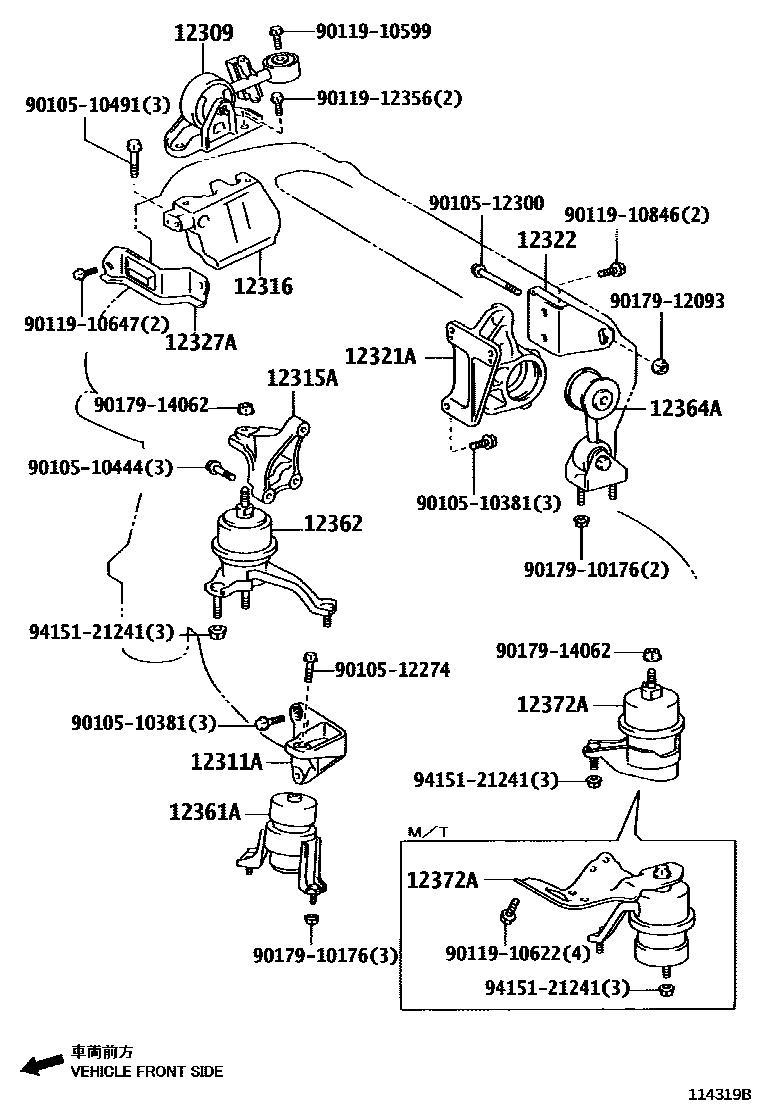 INSULATOR, ENGINE MOUNTING, FRONT