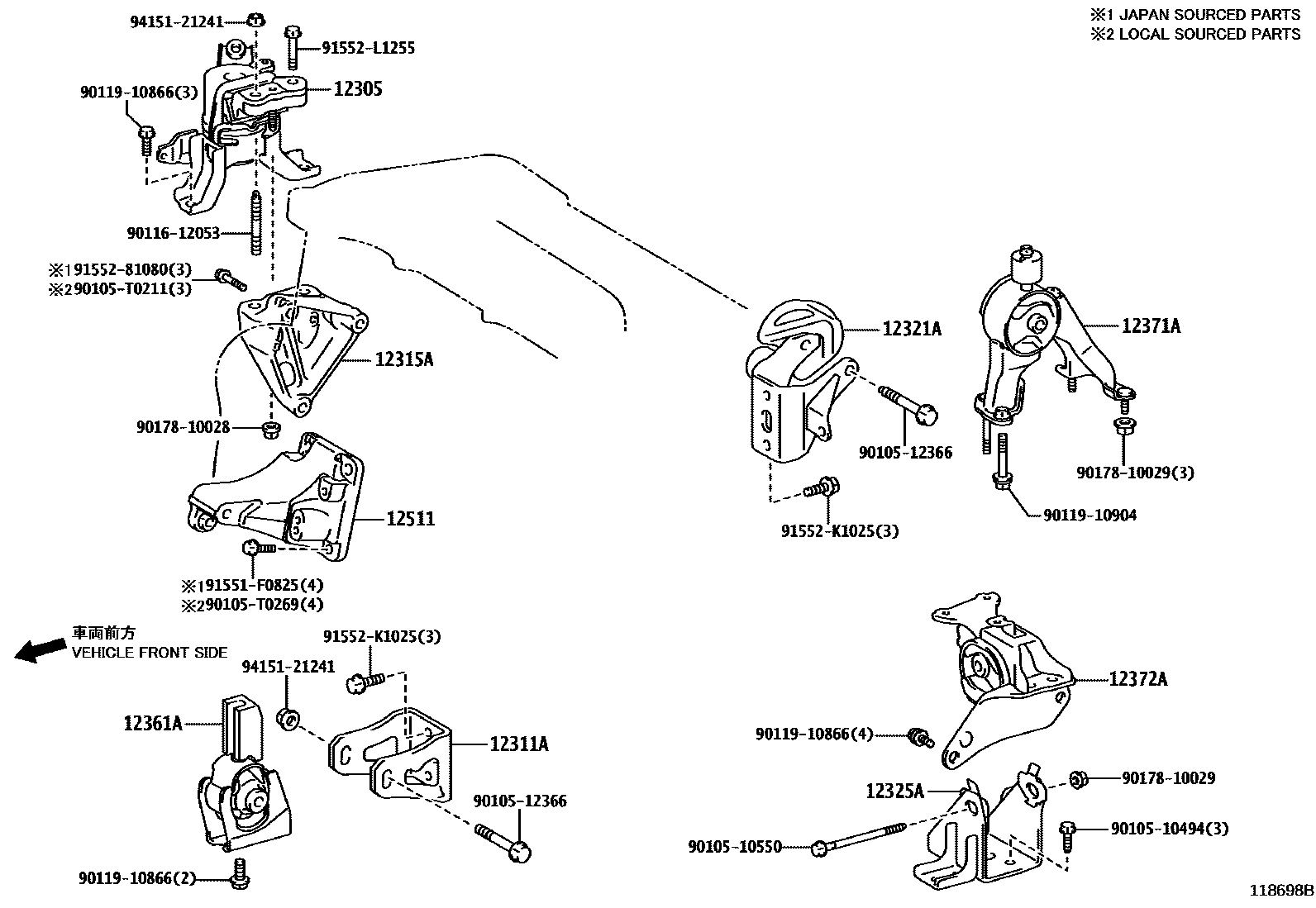 INSULATOR, ENGINE MOUNTING, LH