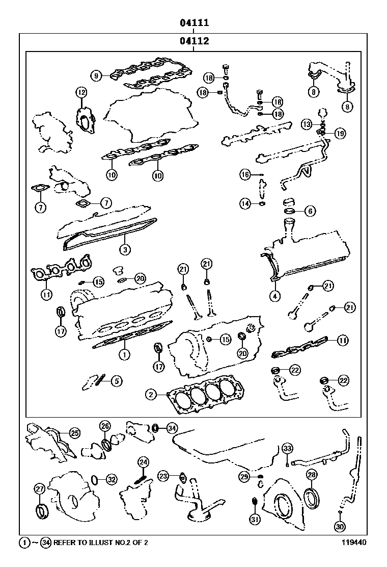 GASKET KIT, ENGINE OVERHAUL