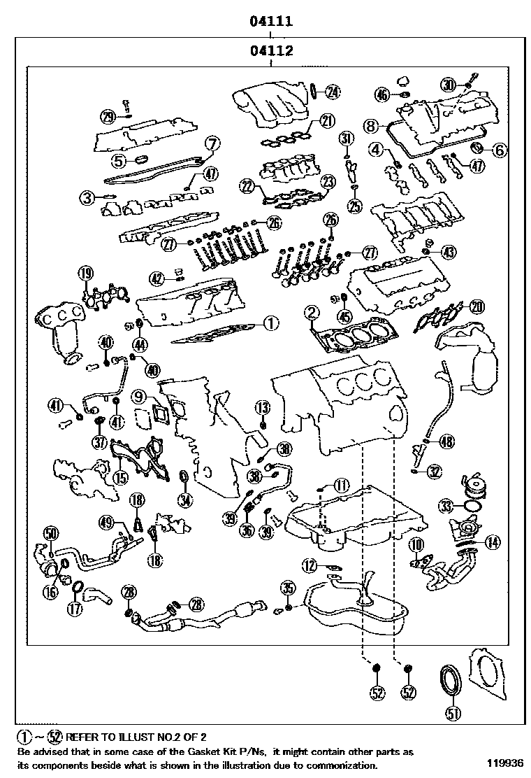 GASKET KIT, ENGINE OVERHAUL