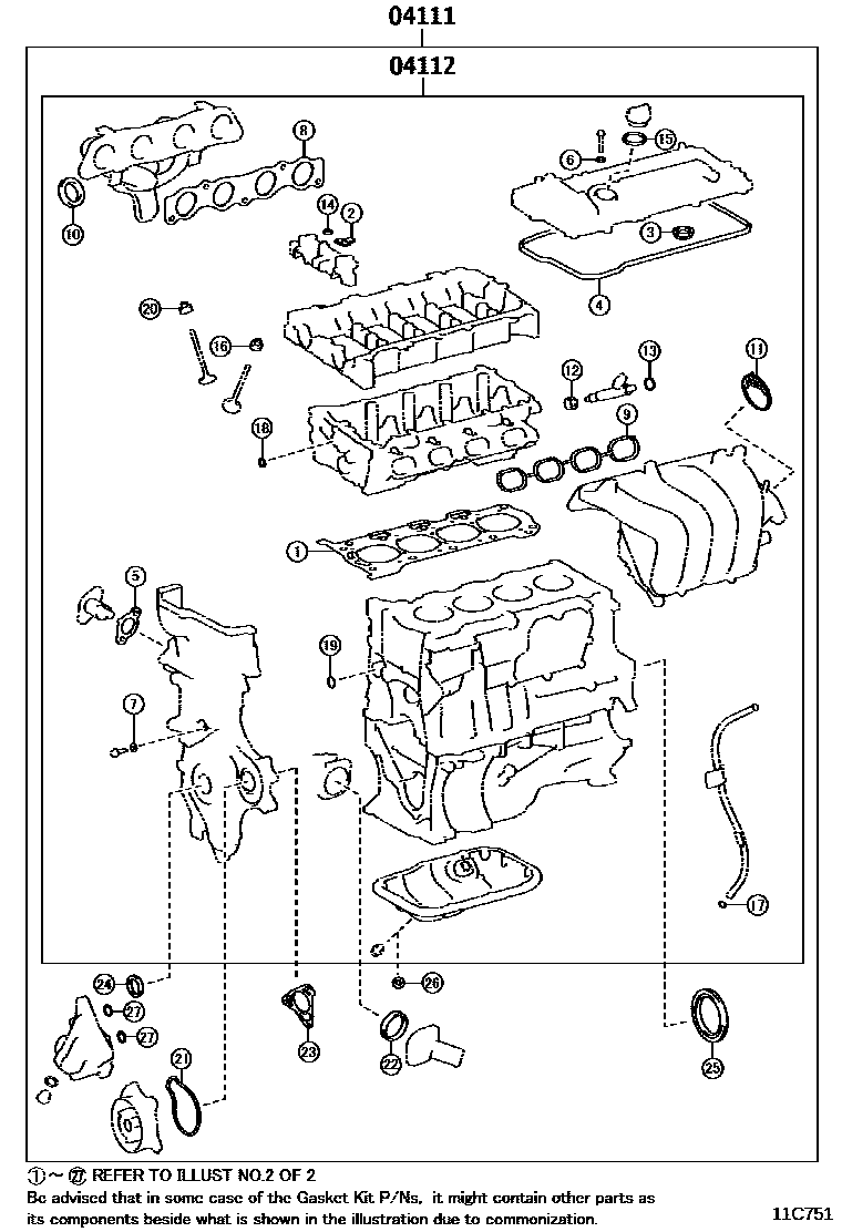 GASKET KIT, ENGINE OVERHAUL