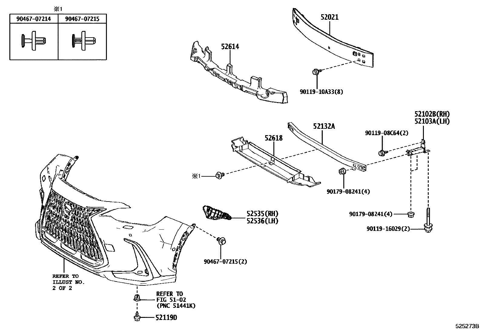 RETAINER, FRONT BUMPER SIDE, RH