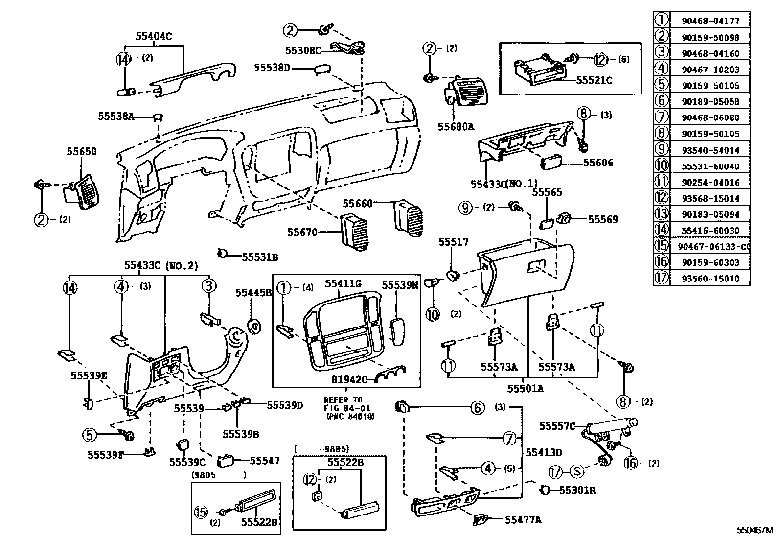 REGISTER ASSY, INSTRUMENT PANEL, NO.2