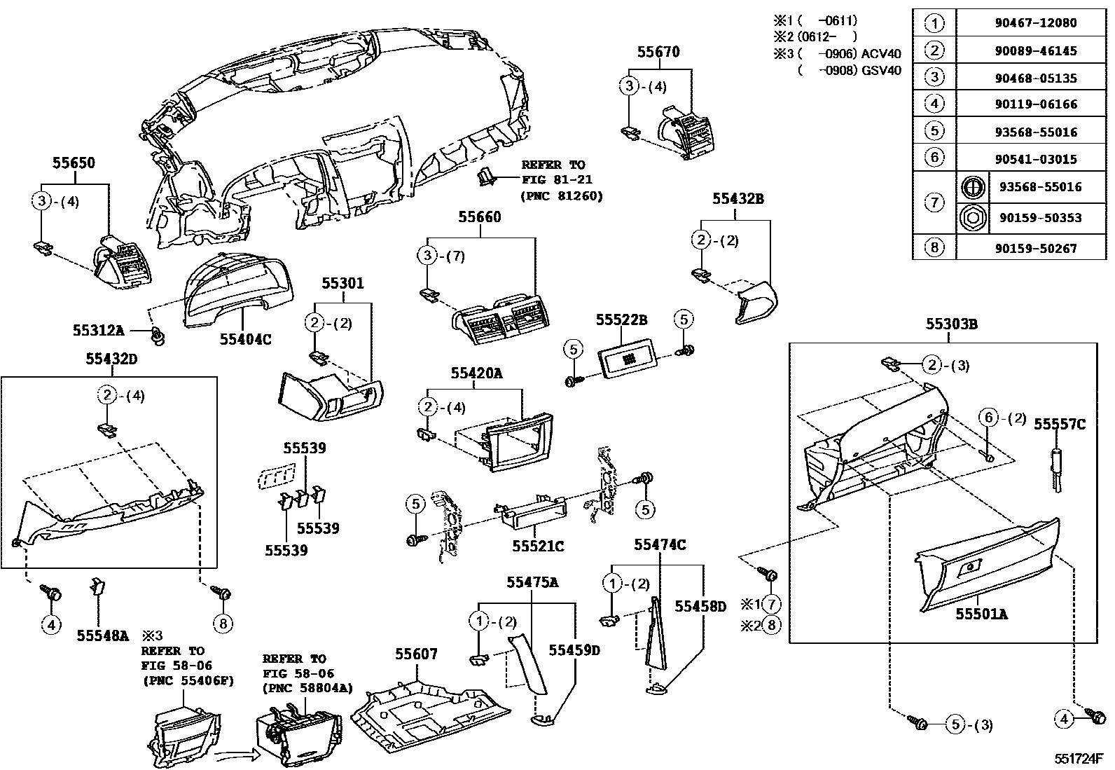 REGISTER ASSY, INSTRUMENT PANEL, NO.2
