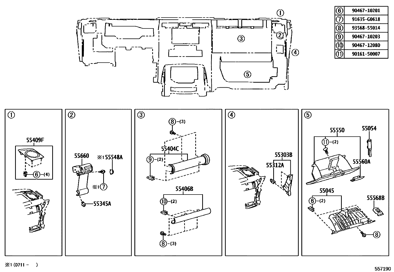 REGISTER ASSY, INSTRUMENT PANEL, NO.2