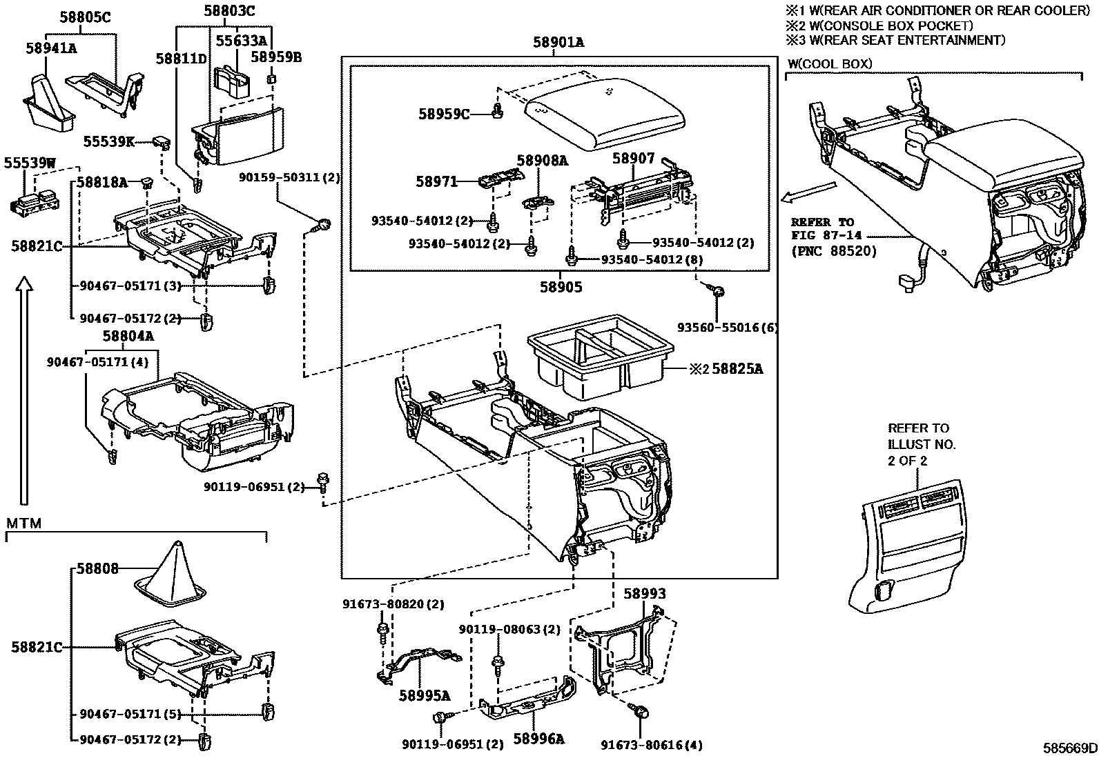 SUPPORT, INSTRUMENT PANEL CUP HOLDER, NO.1