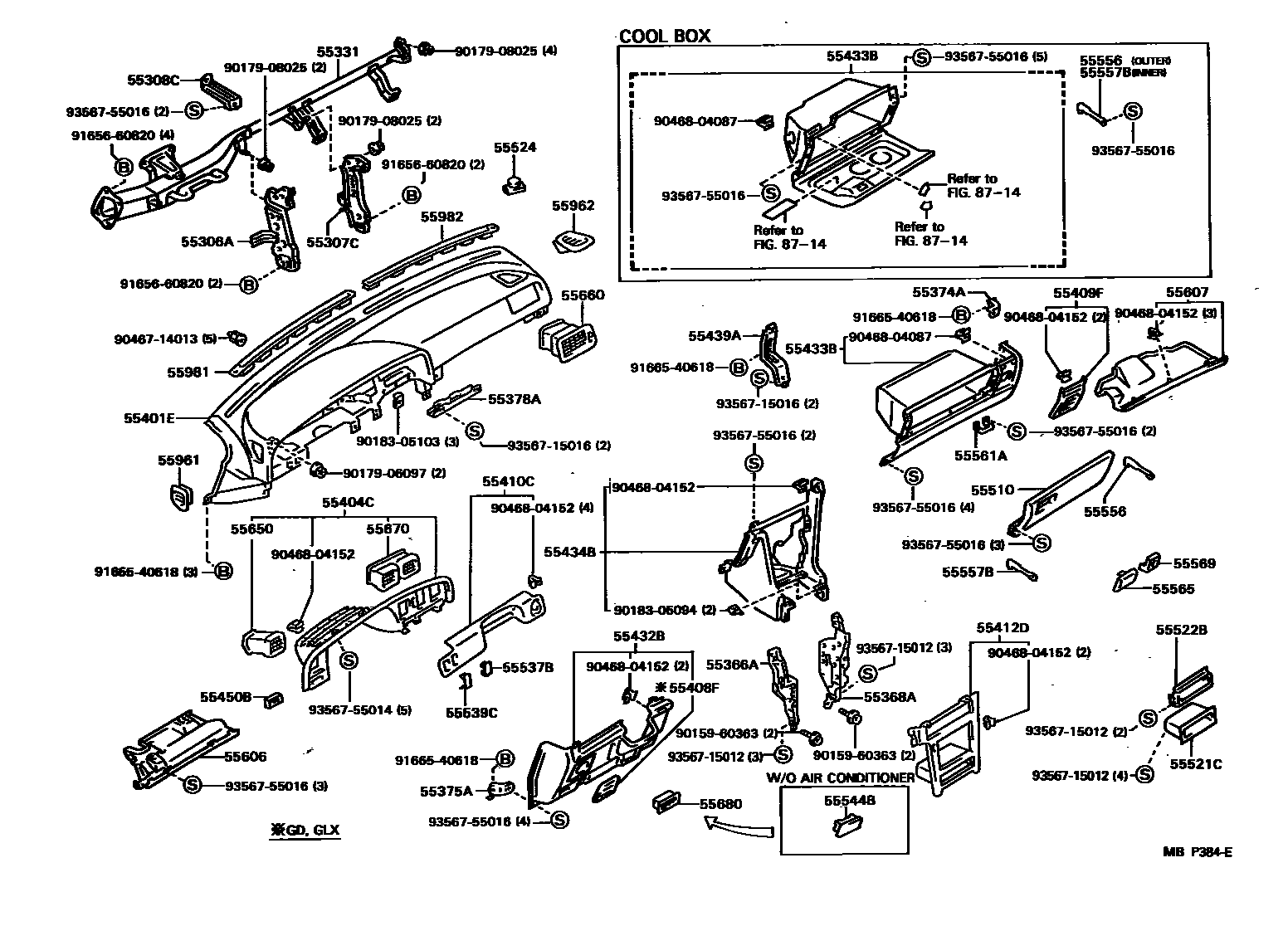 REGISTER ASSY, INSTRUMENT PANEL, NO.2
