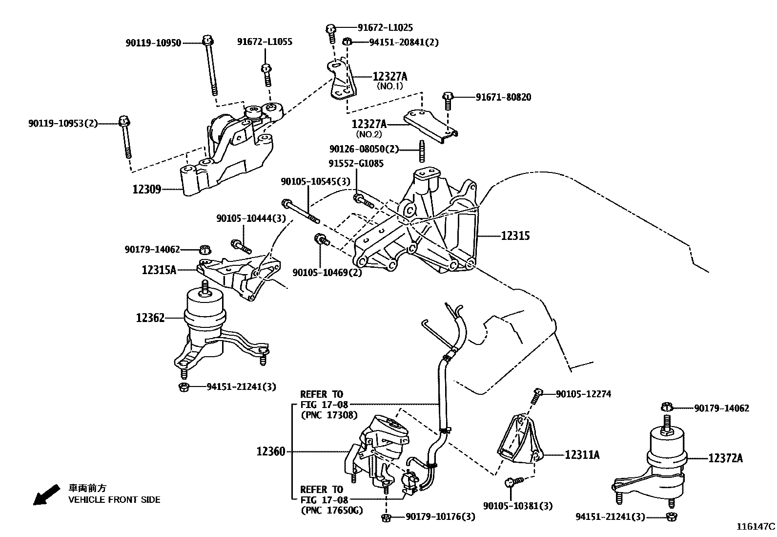 INSULATOR, ENGINE MOUNTING, RH