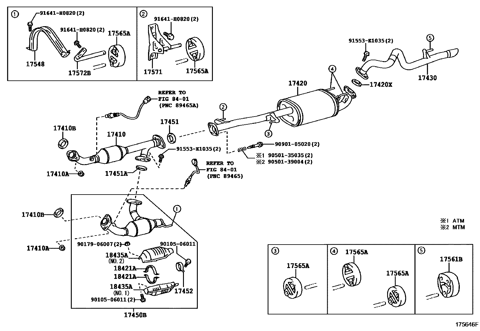 BRACKET, EXHAUST PIPE SUPPORT, NO.1