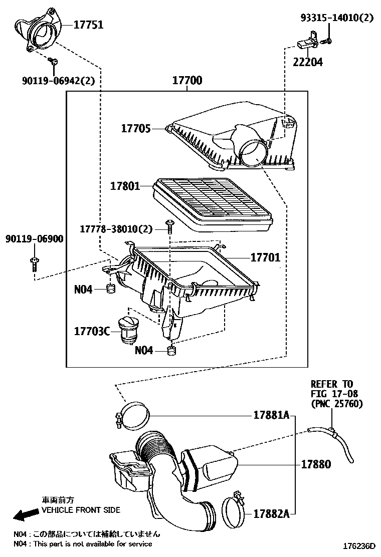 ELEMENT SUB-ASSY, AIR CLEANER FILTER