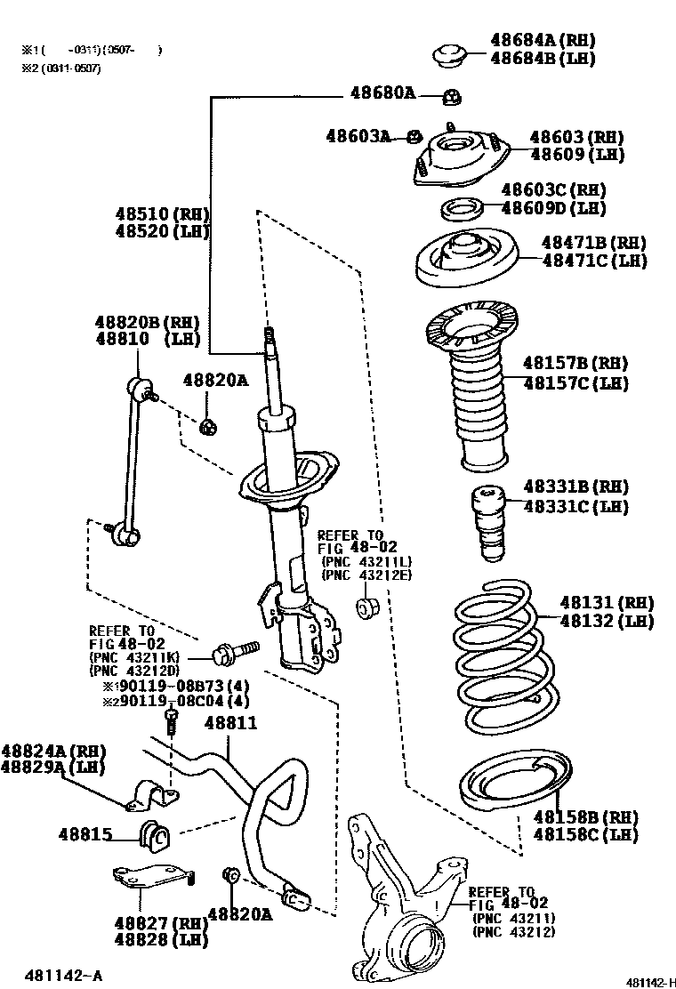 SUPPORT SUB-ASSY, FRONT SUSPENSION, LH