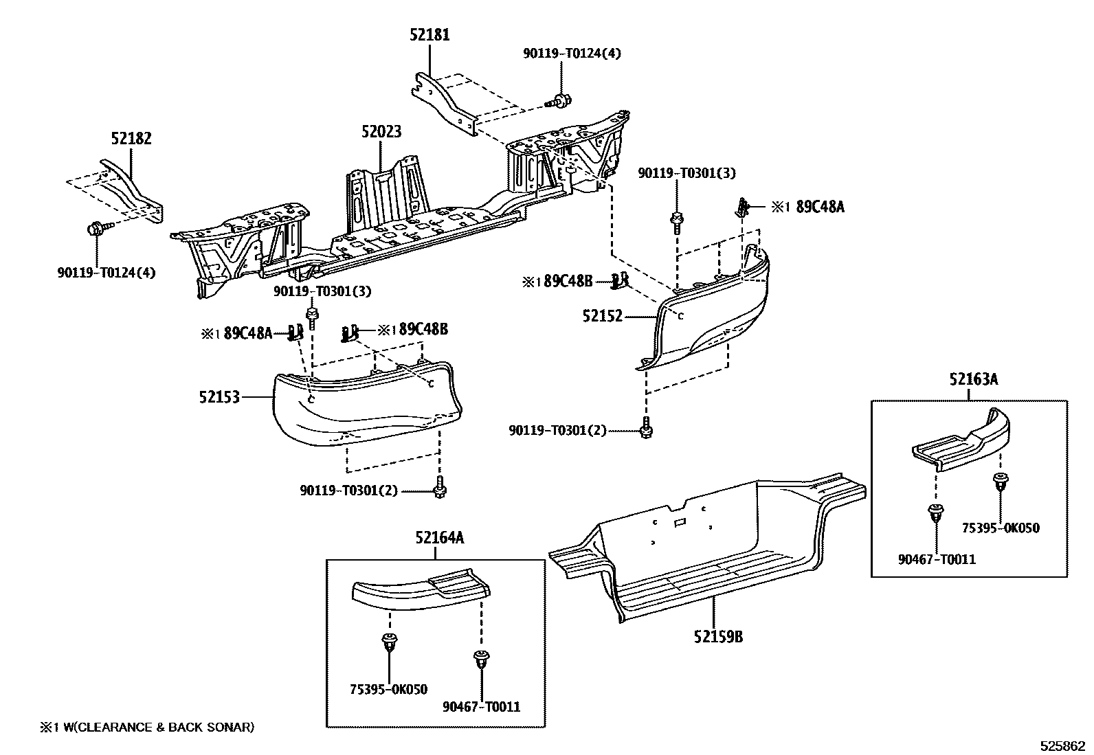 ARM, REAR BUMPER, RH