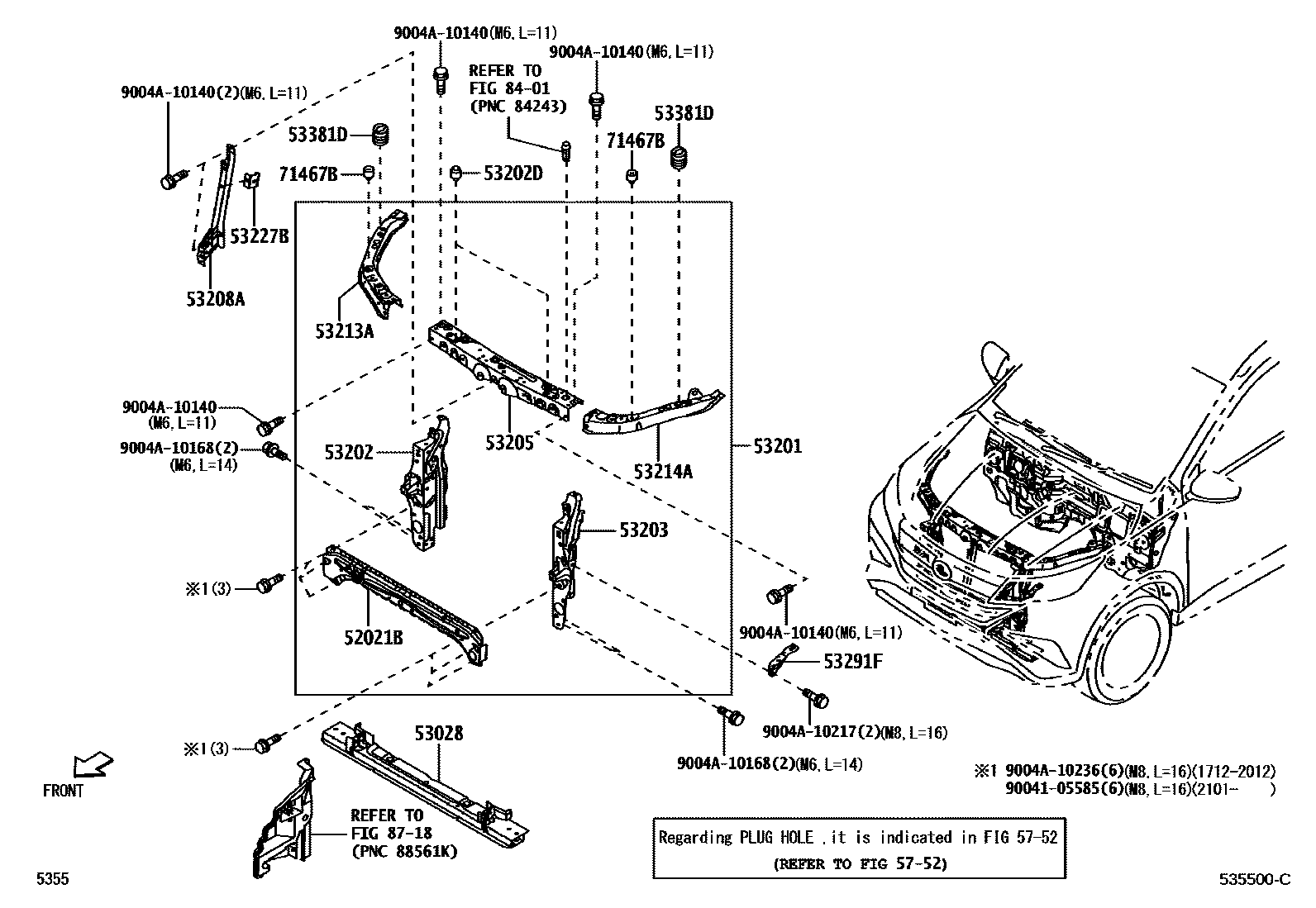 BUMPER, HOOD TO FRONT SHROUD
