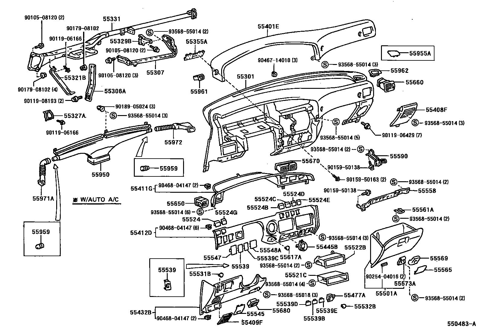 REGISTER ASSY, INSTRUMENT PANEL, NO.3