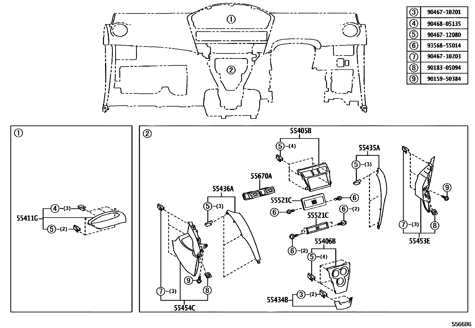 REGISTER ASSY, INSTRUMENT PANEL, CENTER